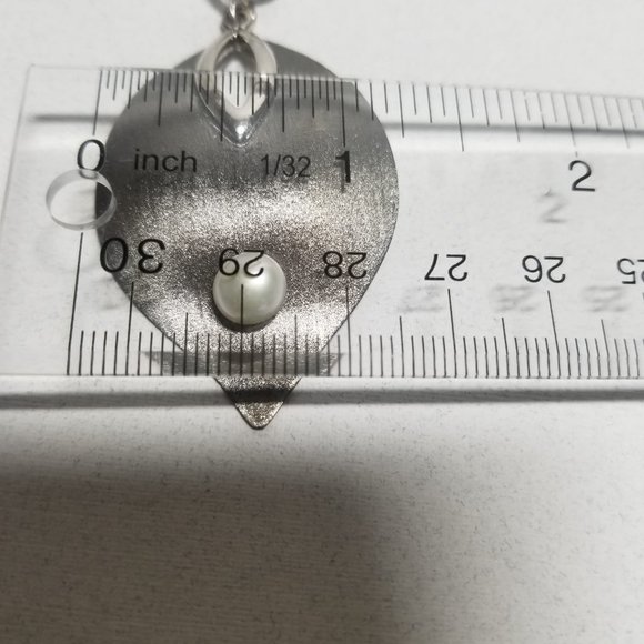 925 Sterling Silver Non Tarnish Large Teardrop Inverted Pear Pearl Earrings - Picture 8 of 10